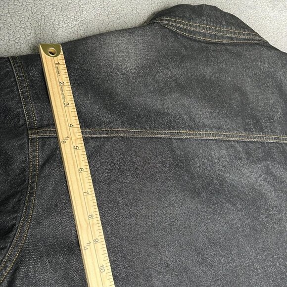 Duke Haband Jacket Mens XL Denim Blue Aztec Lined Full Zip Workwear Western - Picture 13 of 14